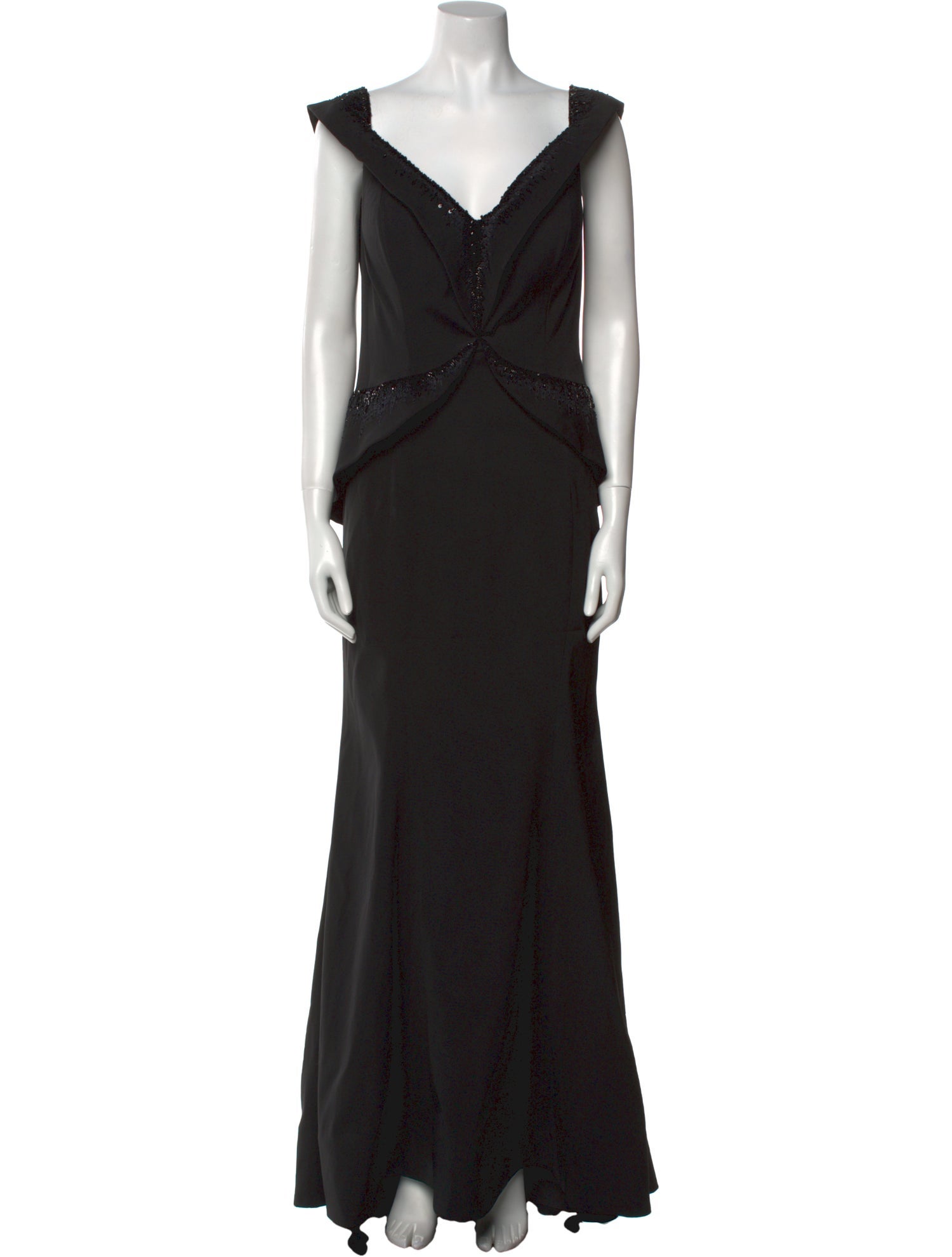 Rene Ruiz V-Neck Long Dress